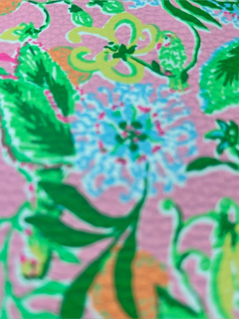 Lilly Pulitzer Pink Floral Laptop Sleeve with Green Accents